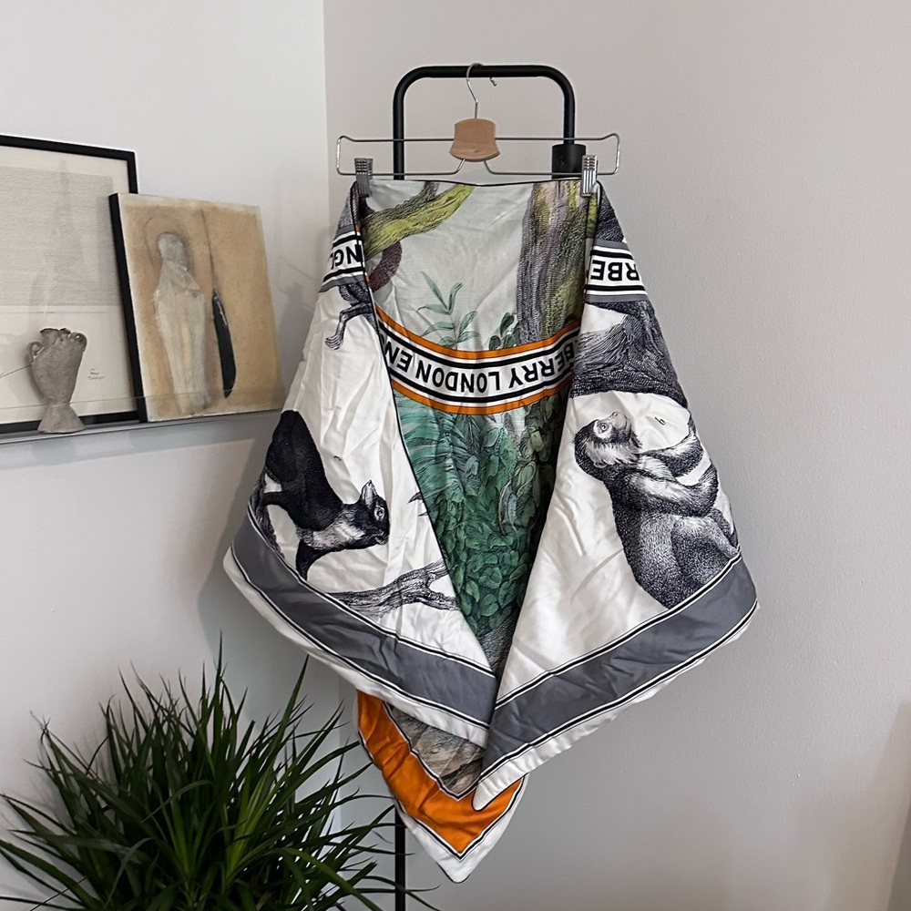Burberry silk puff scarf cape